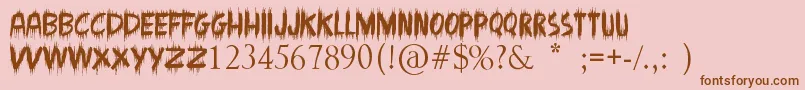 MadmanHowling Font – Brown Fonts on Pink Background