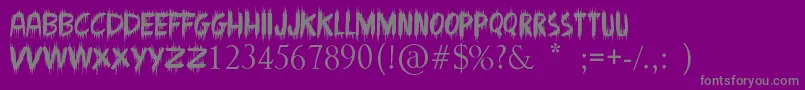 MadmanHowling Font – Gray Fonts on Purple Background