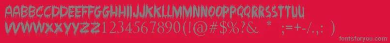 MadmanHowling Font – Gray Fonts on Red Background