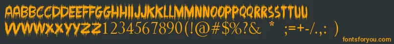 MadmanHowling Font – Orange Fonts on Black Background