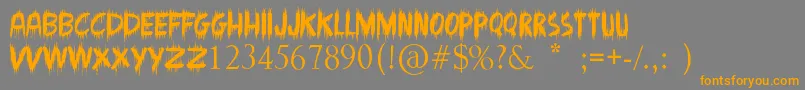 MadmanHowling Font – Orange Fonts on Gray Background