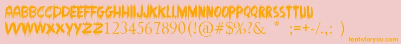 MadmanHowling Font – Orange Fonts on Pink Background