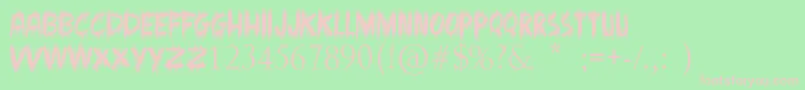 MadmanHowling Font – Pink Fonts on Green Background