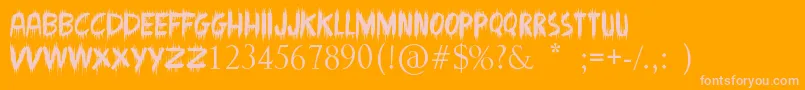 MadmanHowling Font – Pink Fonts on Orange Background