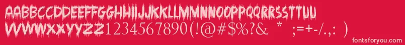 MadmanHowling Font – Pink Fonts on Red Background