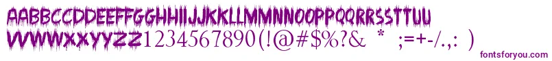 MadmanHowling Font – Purple Fonts on White Background