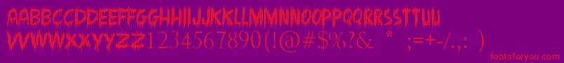 MadmanHowling Font – Red Fonts on Purple Background