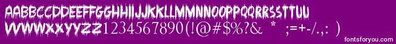 MadmanHowling Font – White Fonts on Purple Background