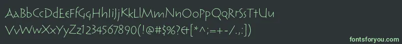 Шрифт ReliqstdLightactive – зелёные шрифты на чёрном фоне