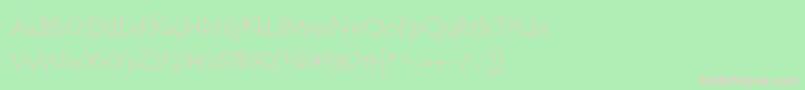 ReliqstdLightactive Font – Pink Fonts on Green Background