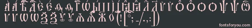 IrmologionCapsUcsSpacedout Font – Pink Fonts on Black Background
