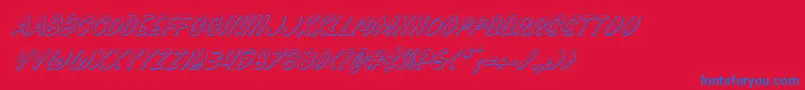More about Pressdarlingshadital Font Pressdarlingshadital Font – Blue Fonts on Red Background