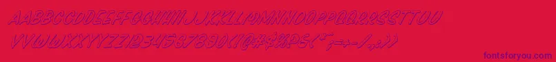 Pressdarlingshadital Font – Purple Fonts on Red Background
