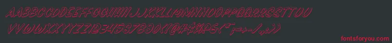 Pressdarlingshadital Font – Red Fonts on Black Background