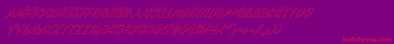 Pressdarlingshadital Font – Red Fonts on Purple Background