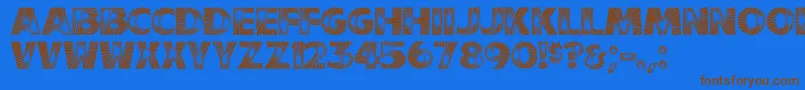 GeFireworks Font – Brown Fonts on Blue Background