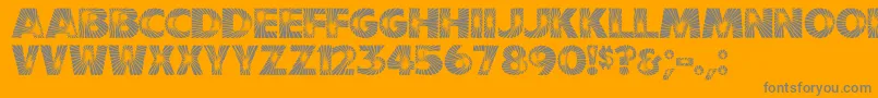 GeFireworks Font – Gray Fonts on Orange Background