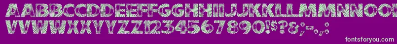 GeFireworks Font – Green Fonts on Purple Background