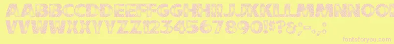 GeFireworks Font – Pink Fonts on Yellow Background