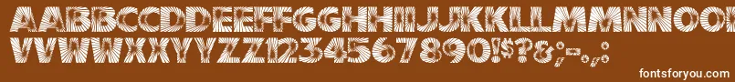 GeFireworks Font – White Fonts on Brown Background