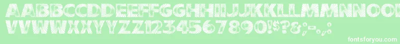 GeFireworks Font – White Fonts on Green Background