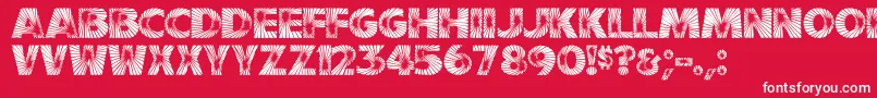 GeFireworks Font – White Fonts on Red Background