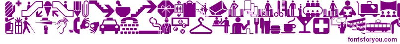 Glyphyxonenf Font – Purple Fonts on White Background