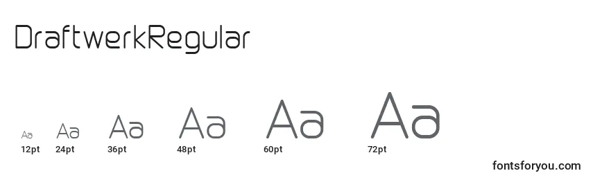DraftwerkRegular font sizes