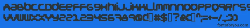 フォントSnakegirl – 黒い文字の青い背景