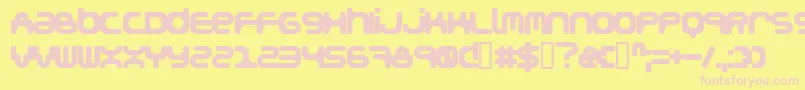 Snakegirl Font – Pink Fonts on Yellow Background