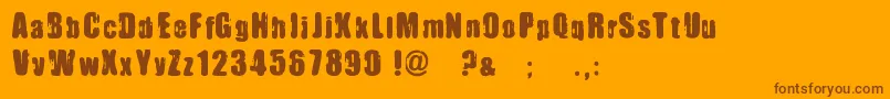 ImmoralPact Font – Brown Fonts on Orange Background