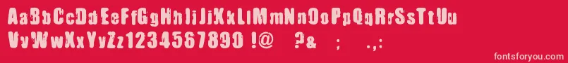 ImmoralPact Font – Pink Fonts on Red Background