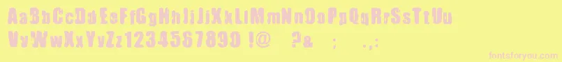 ImmoralPact Font – Pink Fonts on Yellow Background