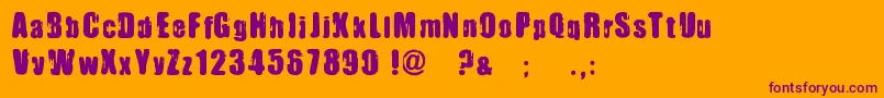 ImmoralPact Font – Purple Fonts on Orange Background