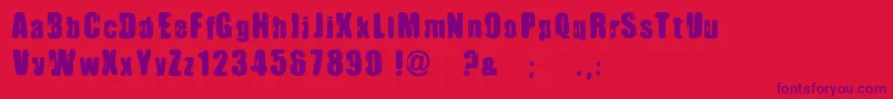 ImmoralPact Font – Purple Fonts on Red Background