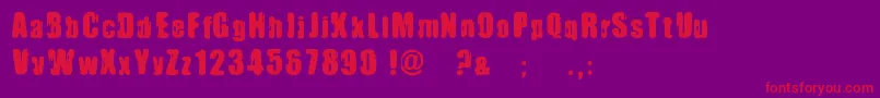 ImmoralPact Font – Red Fonts on Purple Background