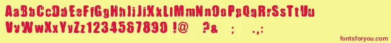 ImmoralPact Font – Red Fonts on Yellow Background