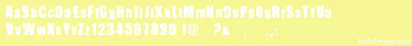 ImmoralPact Font – White Fonts on Yellow Background