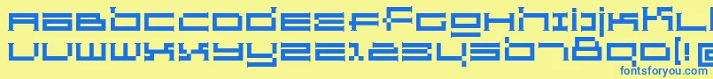 Gride Font – Blue Fonts on Yellow Background