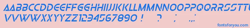 OlgaItalic-fontti – siniset fontit vaaleanpunaisella taustalla