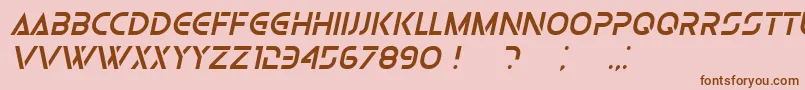 OlgaItalic-fontti – ruskeat fontit vaaleanpunaisella taustalla