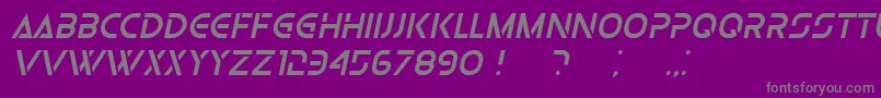 OlgaItalic-fontti – harmaat kirjasimet violetilla taustalla
