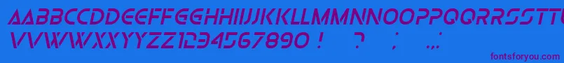Шрифт OlgaItalic – фиолетовые шрифты на синем фоне