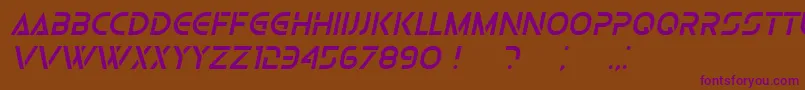 OlgaItalic-fontti – violetit fontit ruskealla taustalla