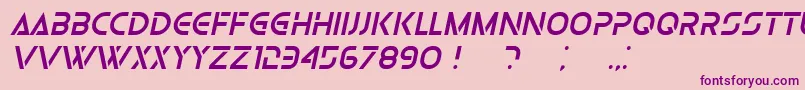 OlgaItalic-fontti – violetit fontit vaaleanpunaisella taustalla