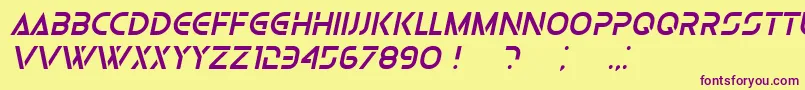 Шрифт OlgaItalic – фиолетовые шрифты на жёлтом фоне