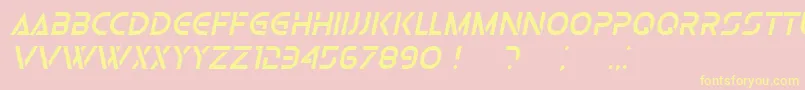 OlgaItalic Font – Yellow Fonts on Pink Background