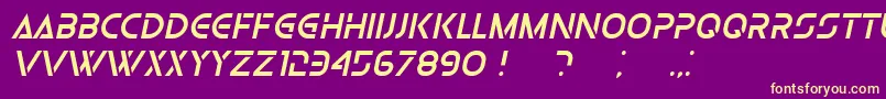 OlgaItalic Font – Yellow Fonts on Purple Background