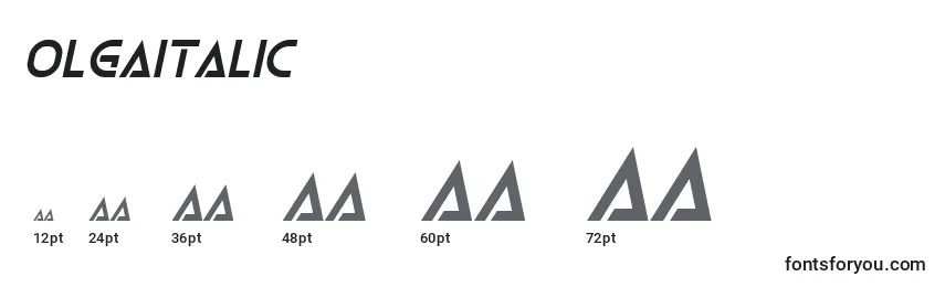 OlgaItalic Font Sizes