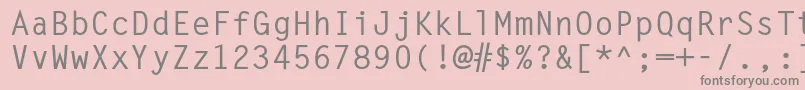 フォントMetronomcBold – ピンクの背景に灰色の文字